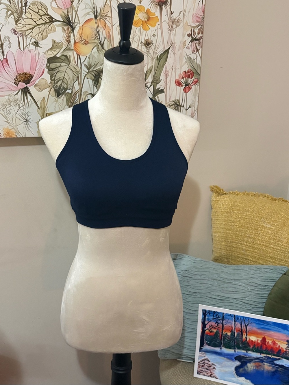 Jockey Navy Racerback Support Sports Bra